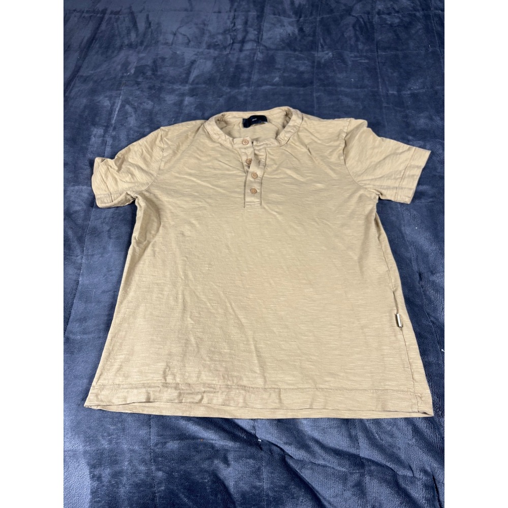 LIU JO Uomo Mens‎ Tan Short Sleeve Henley Shirt Size S